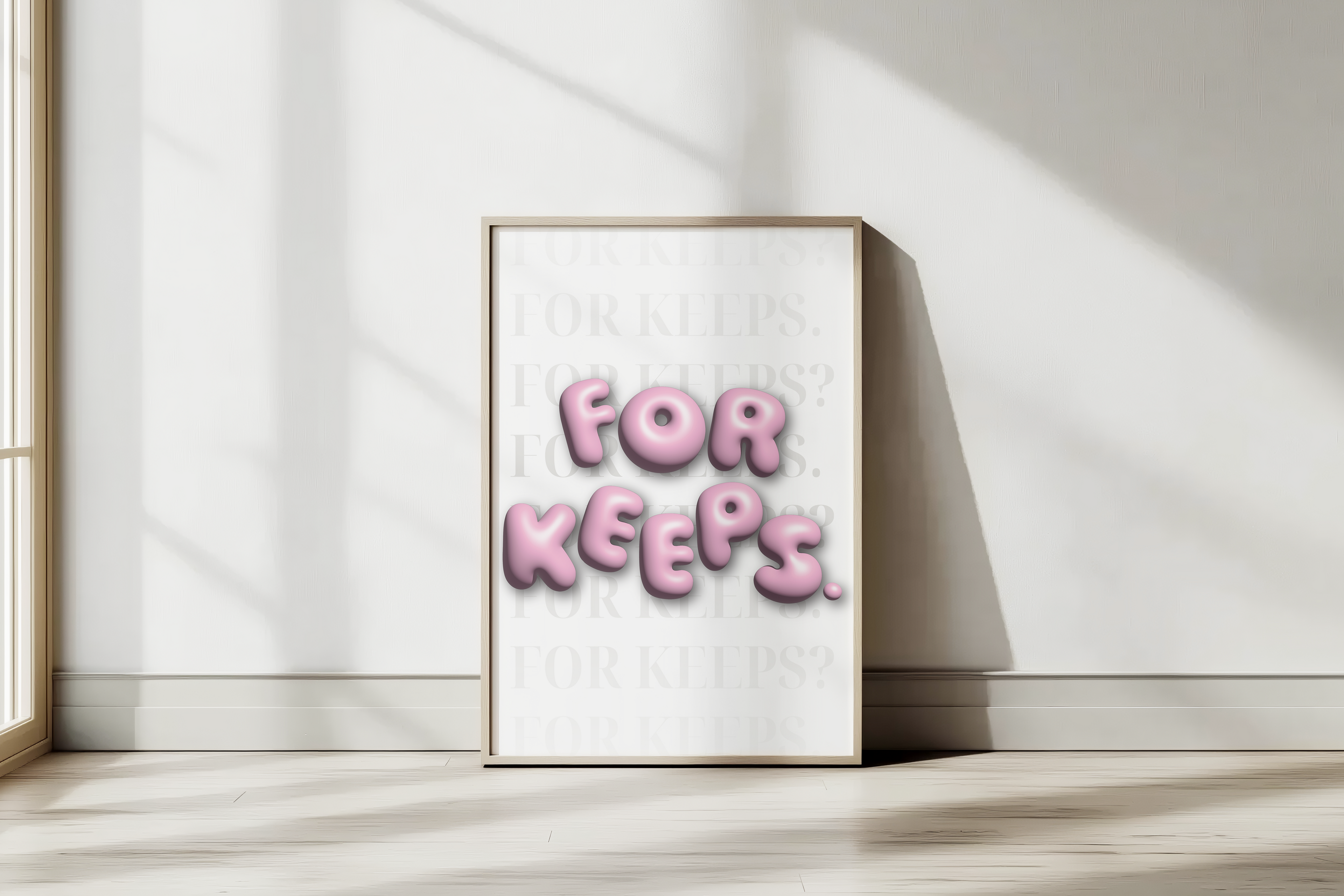 For Keeps Pink Poster