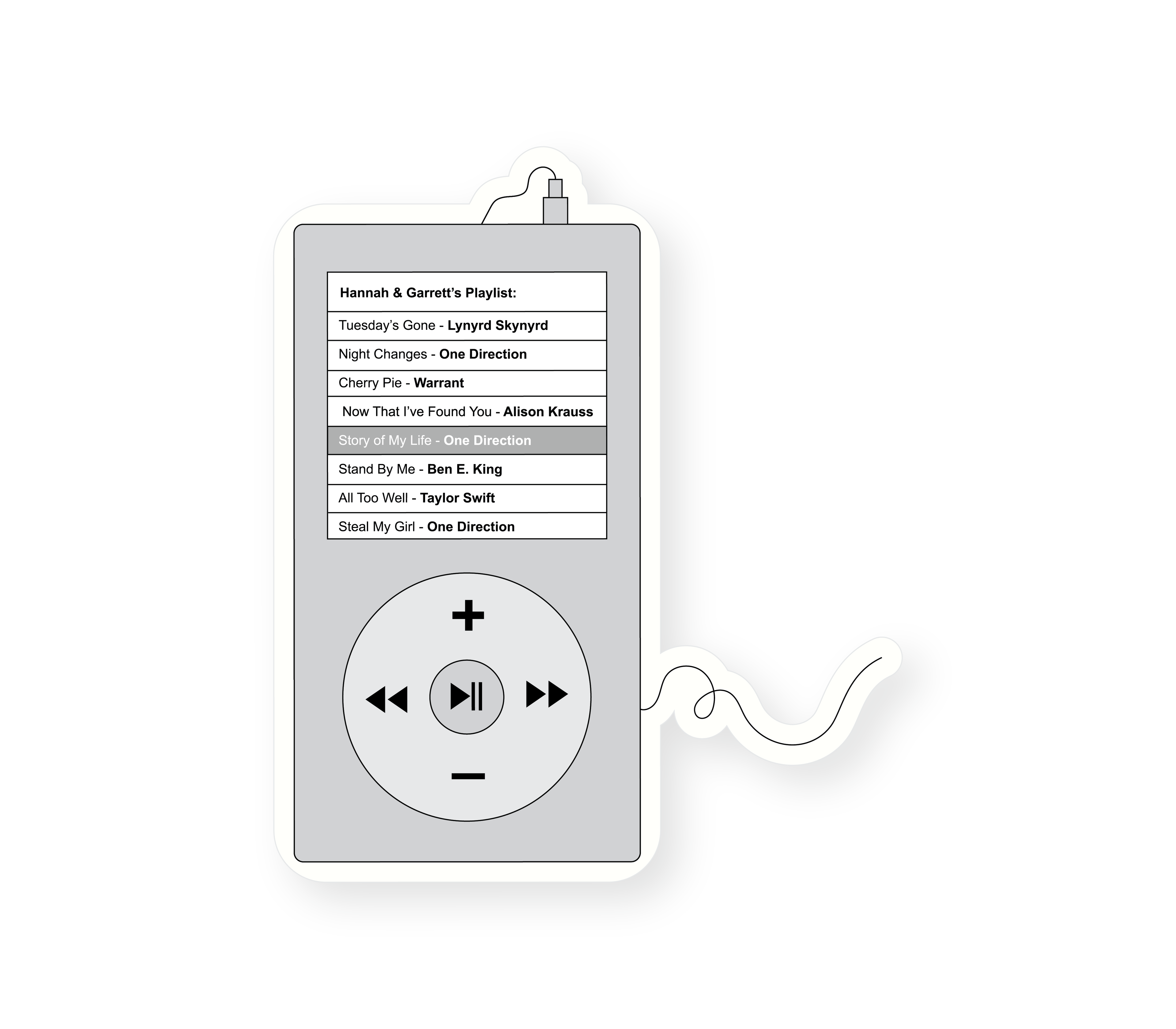 Hannah's Playlist Off Campus Sticker