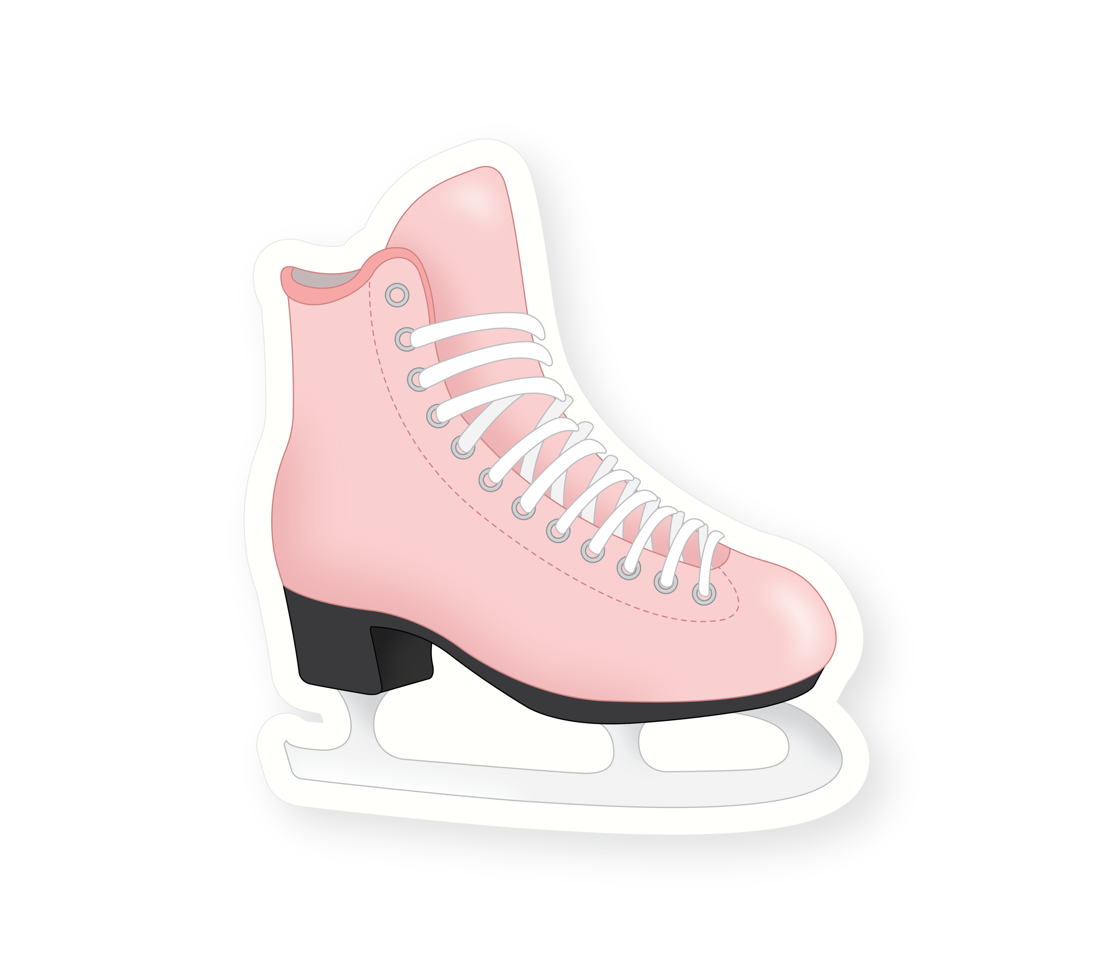 Dakota's Ice Skates Off Campus Sticker
