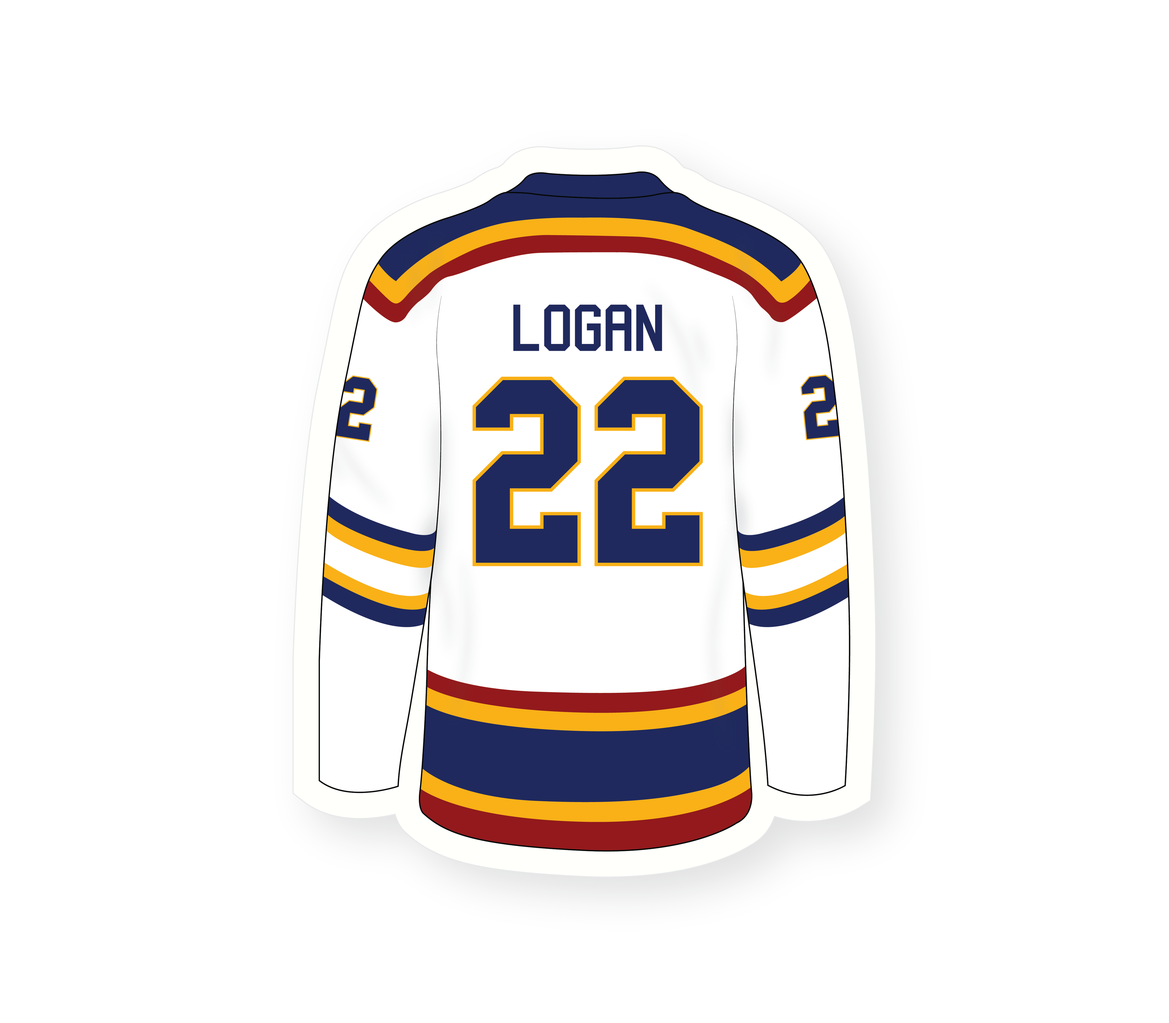 Logan's Jersey Off Campus Sticker