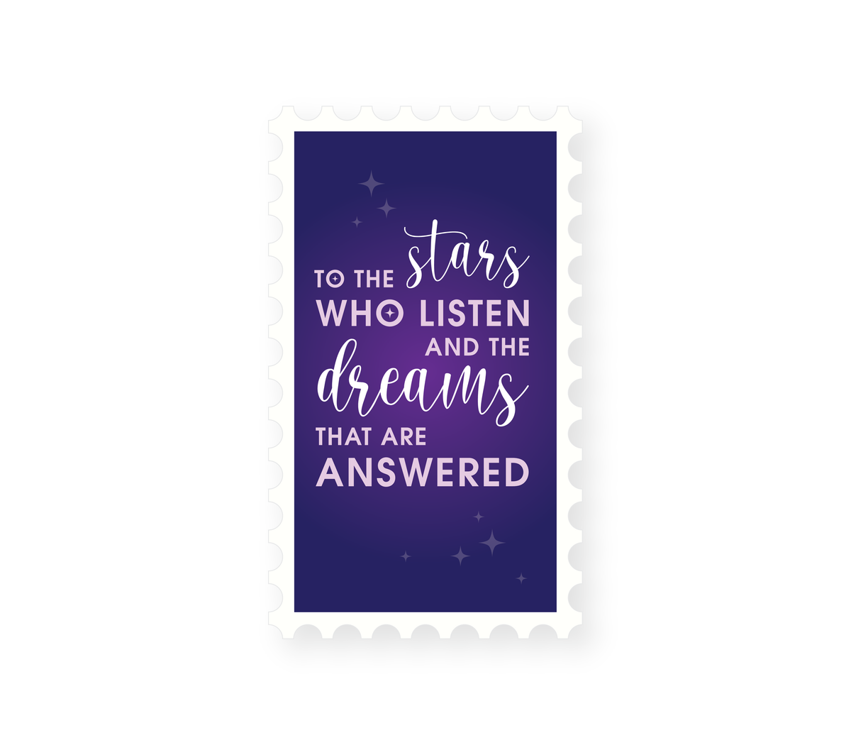 To The Stars Who Listen - Purple Sticker
