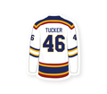 Tucker's Jersey Off Campus Sticker